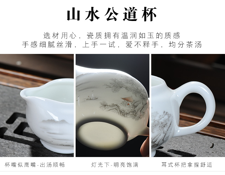 Factory direct sales of Kung Fu tea sets, including ceramic tea cups, white porcelain complete sets, blue and white tea cups, covered bowls, and tea sets. Logos can be made pic 18
