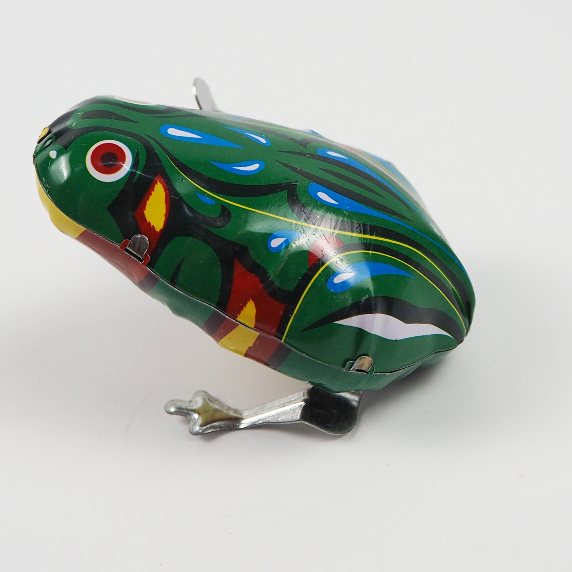 Winding up a tin frog with a sharp fart, a classic and nostalgic toy, a baby wind-up toy, a classic and best-selling toy for the 80s generation pic 2
