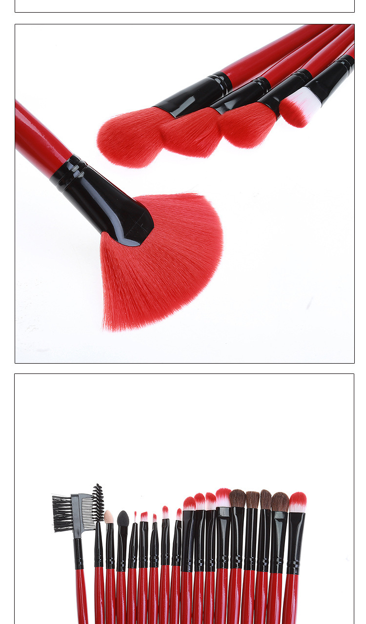 Factory direct sales of 24 animal hair makeup brushes, stone pattern makeup sets, crocodile pattern portable bags, shanilak pic 9