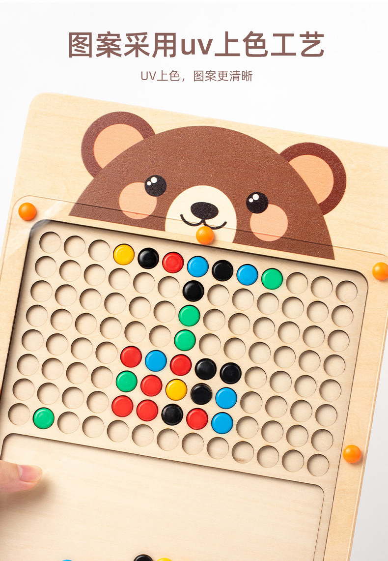跨境儿童木制磁性运笔拼图画板宝宝磁力控笔训练启蒙早教益智玩具详情11