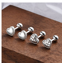 999 square color diamond screw stud earrings, simple and delicate, pure silver, sweet and elegant, forest-style ear-nourishing earrings pic 10