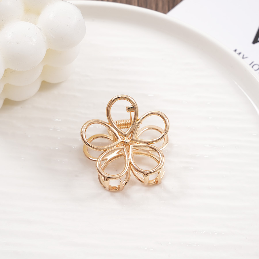 跨境欧美风发夹花朵小号抓夹头饰女盘发后脑勺合金发抓半扎鲨鱼夹详情11