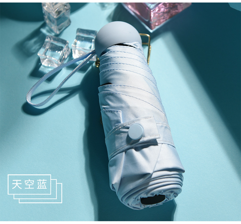 50% off capsule umbrella, sun protection umbrella, black rubber sun umbrella, gift advertisement umbrella, printed LOGO, 60% off umbrella pic 35