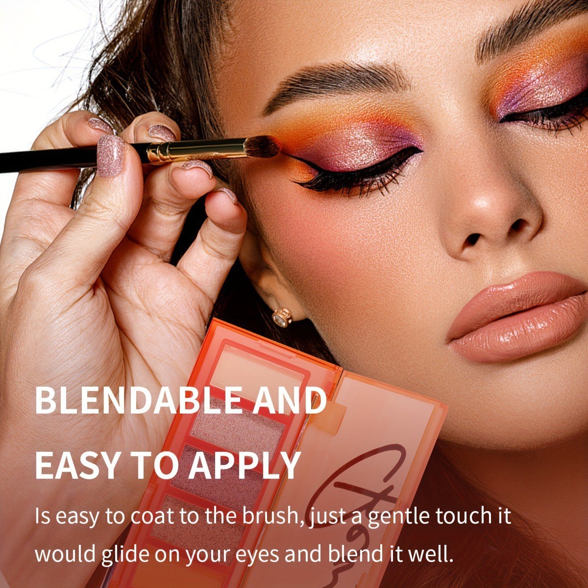 USHAS欧美跨境现货八色眼影盘珠光哑光防水不晕染闪粉眼影SAF038详情9