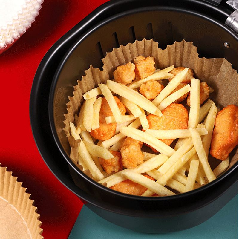 家用空气炸锅专用纸圆形硅油纸盘食品级不粘锅吸油纸垫纸厂家直销详情2