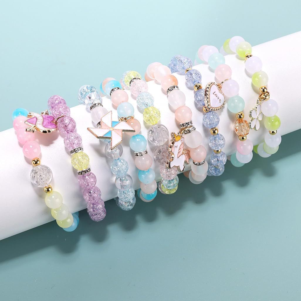 New dual-color cross-border Amazon best-selling jewelry accessory set: round bead burst bead imitation pearl spacer pendant pic 6