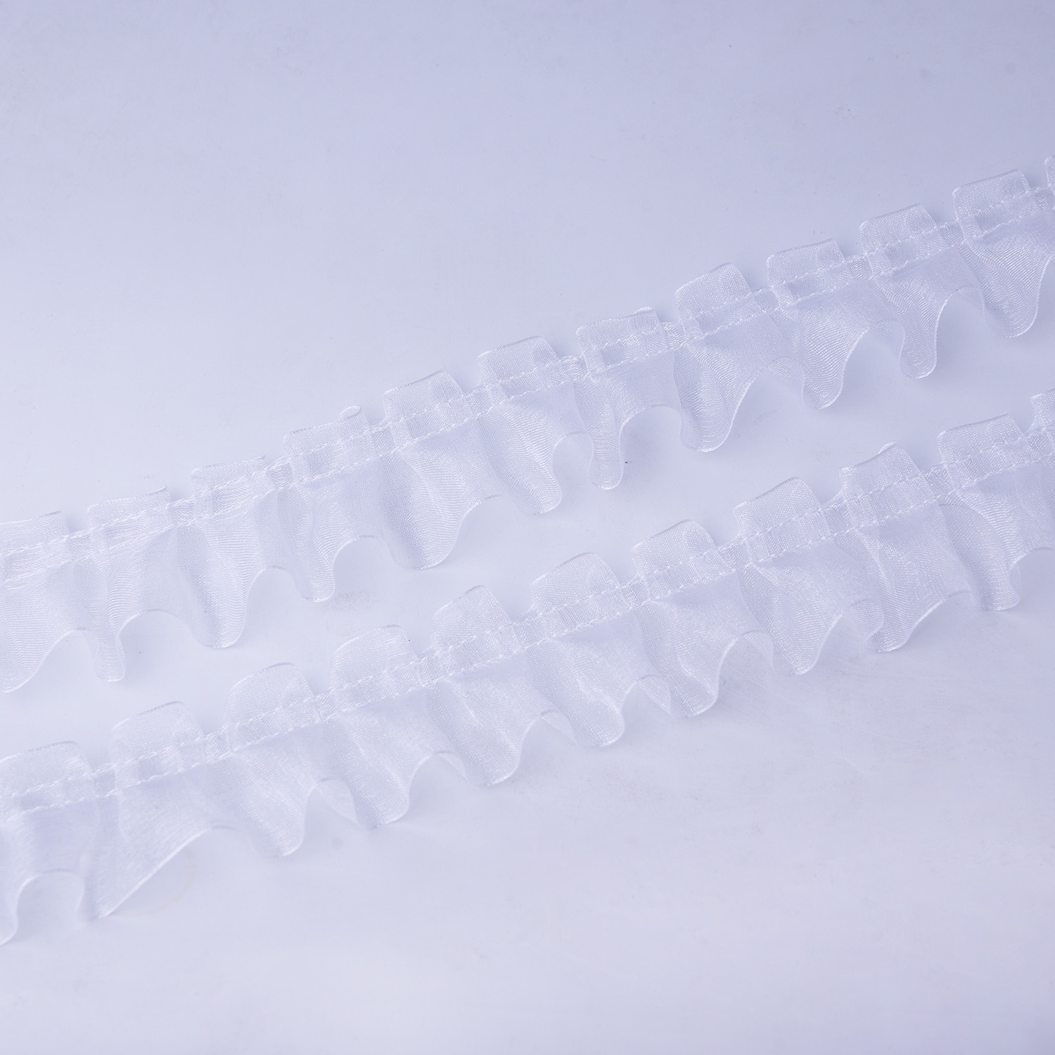 4cm雪纱带褶皱花边 手工diy服装辅料 蕾丝丝带抽皱裙摆窗帘配件详情15