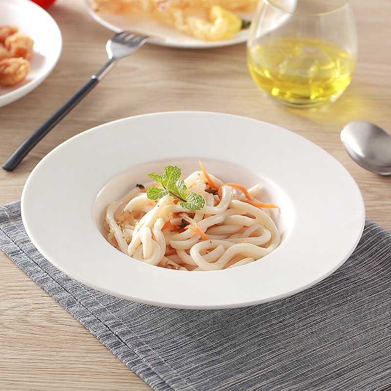 Creative Italian pasta plate, flying saucer plate, straw hat pasta, European deep plate, Western soup plate, 11-inch Western cuisine soup plate pic 3
