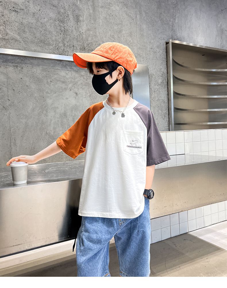 大男童夏装短袖t恤夏季薄款全棉2024新款儿童夏季半袖体恤帅气潮详情13