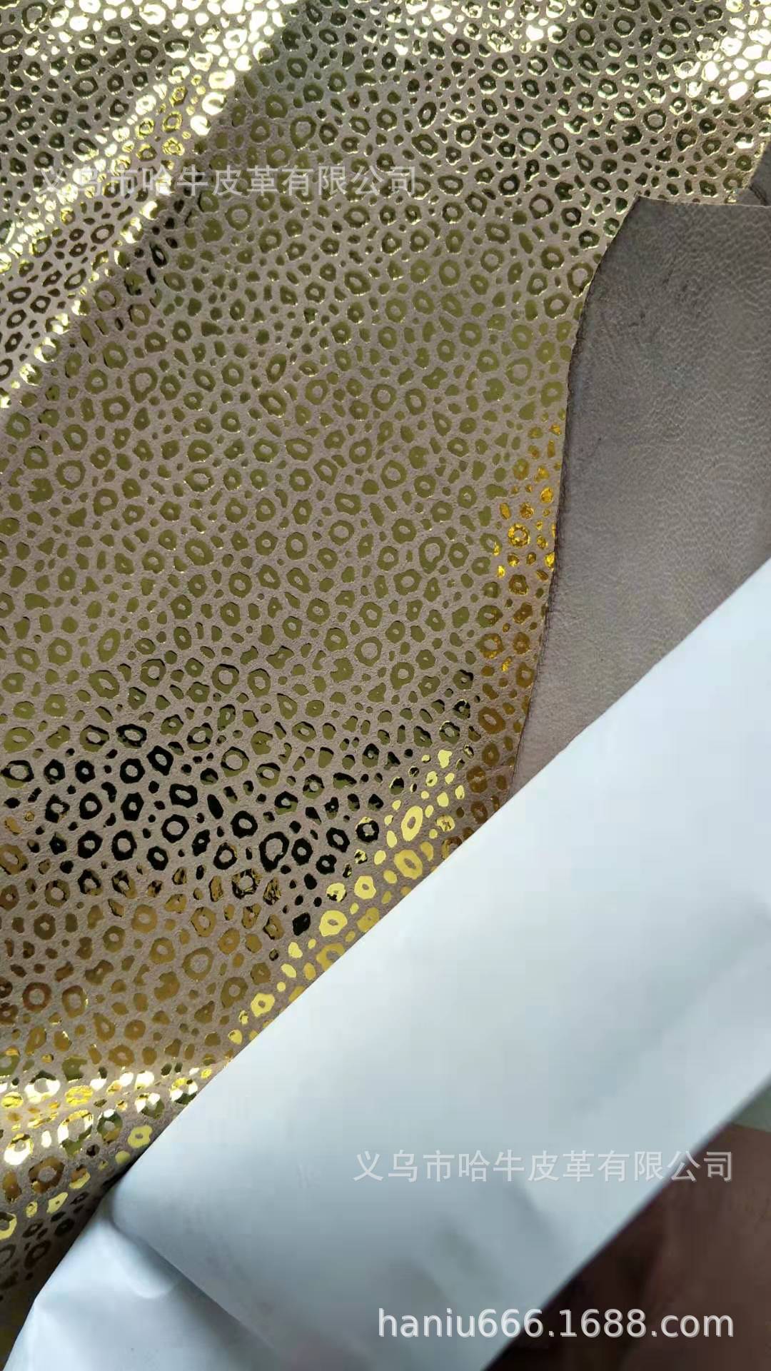 Hainiu genuine leather top layer gold-plated cashmere gold, thickness 0.8, color custom-made style pic 4