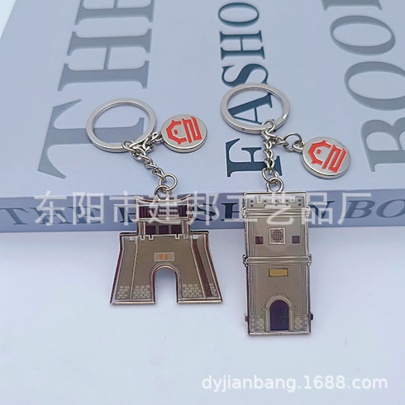 厂家定制个性金属旅游纪念品立体光面小熊贴纸挂件锌合金钥匙扣详情15