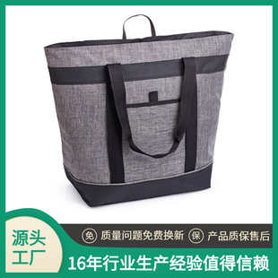 Waterproof and stain-resistant, reusable aluminum foil ice pack lunch box insulation bag, outdoor 8A oil wax canvas lunch insulation bag pic 9
