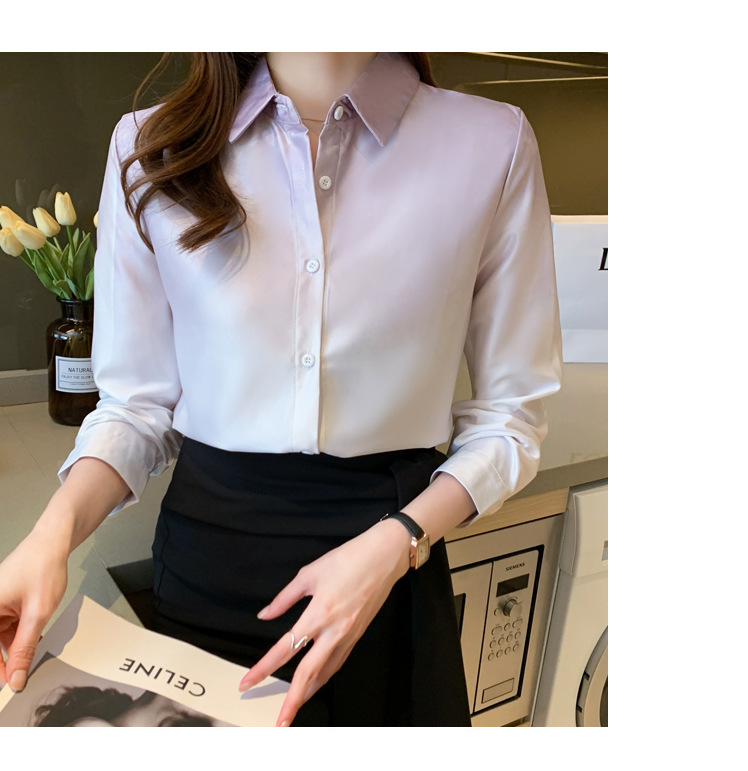 2024秋新款设计感渐变衬衣个性长袖气质百搭宽松显瘦时尚女式衬衫详情14