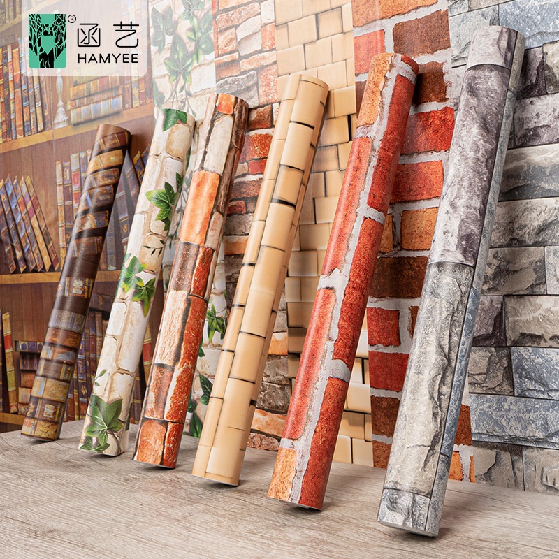 跨境加厚花卉墙纸PVC壁纸自粘卧室装饰防水墙布自贴批发wallpaper详情4