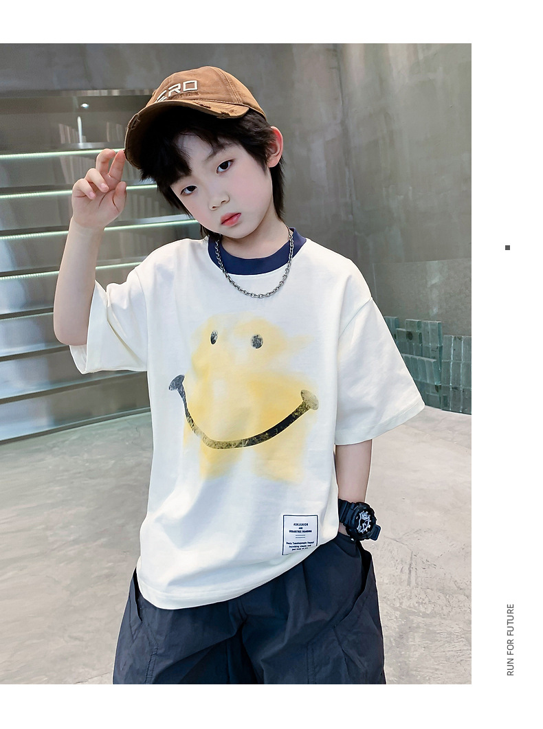 男童夏季凉感卡通短袖T恤2025新款儿童装夏装中大童宽松半袖上衣详情18