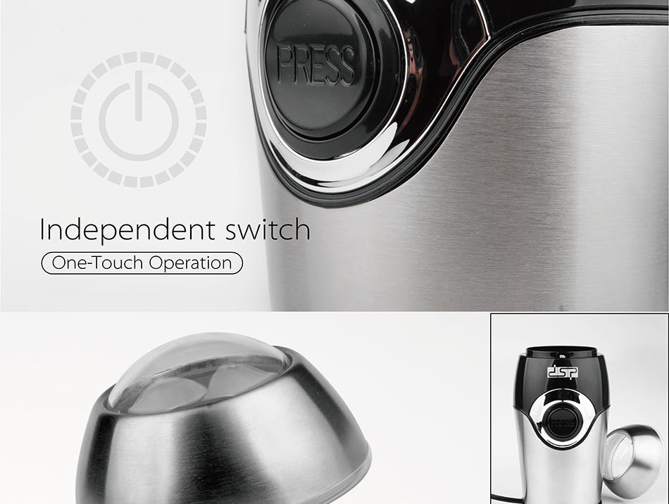 DSP coffee grinder, stainless steel blade, electric bean grinder, fully automatic powder grinder, household small pic 5