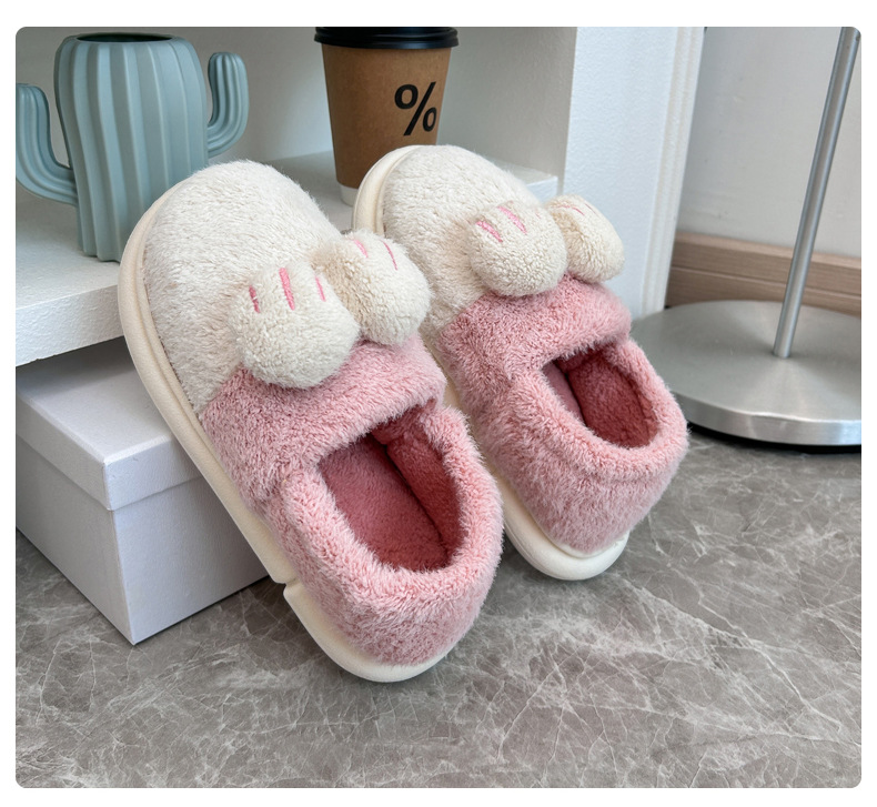 新款拖鞋儿童棉鞋冬季软底防滑家居宝宝男童女童保暖毛绒鞋子详情22