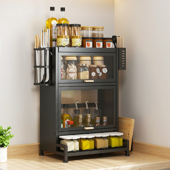 Seasoning storage rack, kitchen countertop seasoning rack, oil, salt, soy sauce and vinegar storage rack, multi-functional seasoning box pic 12