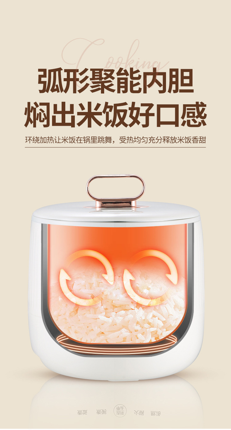 Mini rice cooker, multi-functional smart electric cooking pot, porridge cooking pot, non-stick electric hot pot, small electric rice cooker for student dormitories pic 30