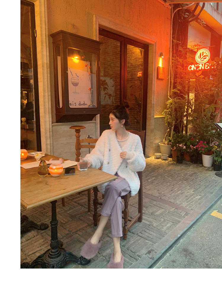 冬季新年羊羔毛皮草短款女网红羊剪绒布加迪全羊毛年轻短外套详情42