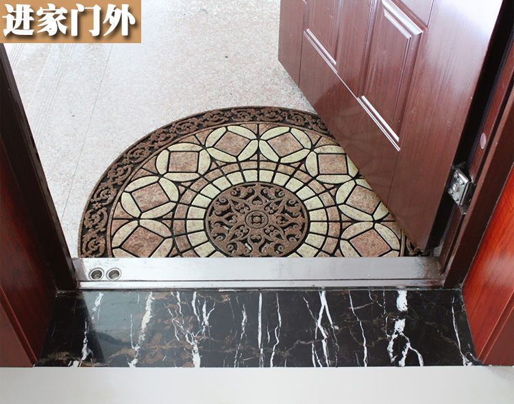 欧式大门口地垫入户门垫半圆形室外门外橡胶塑料门前进门踩脚垫子详情13