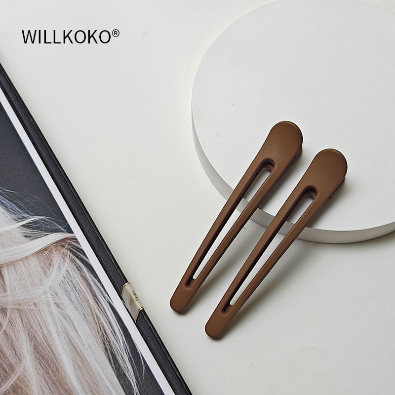 Hairpins for women: Seamless bangs on the forehead, a perfect tool for organizing loose hair at the back of the head, a one-line duckbill clip, hairpin clips, and headwear pic 5