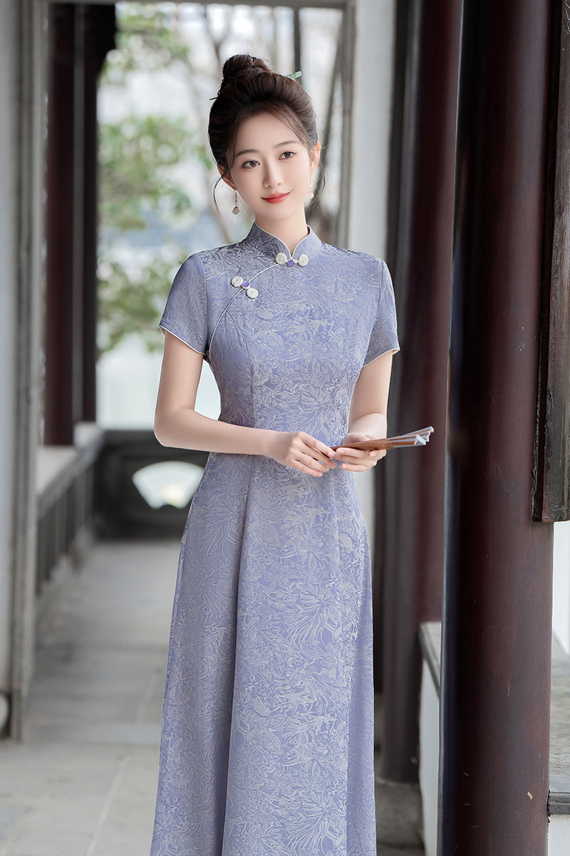 国潮2025新款旗袍新中式年轻款少女小清新夏季日常通勤复古连衣裙国风详情13