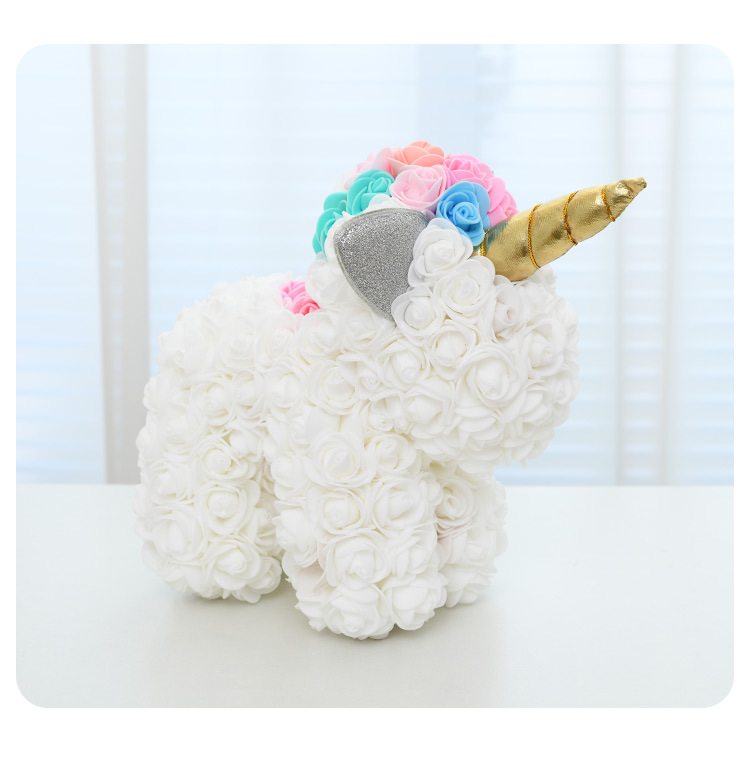 圣诞情人节礼物玫瑰熊迷你玫瑰花独角兽小号创意生日礼物女友闺蜜详情13