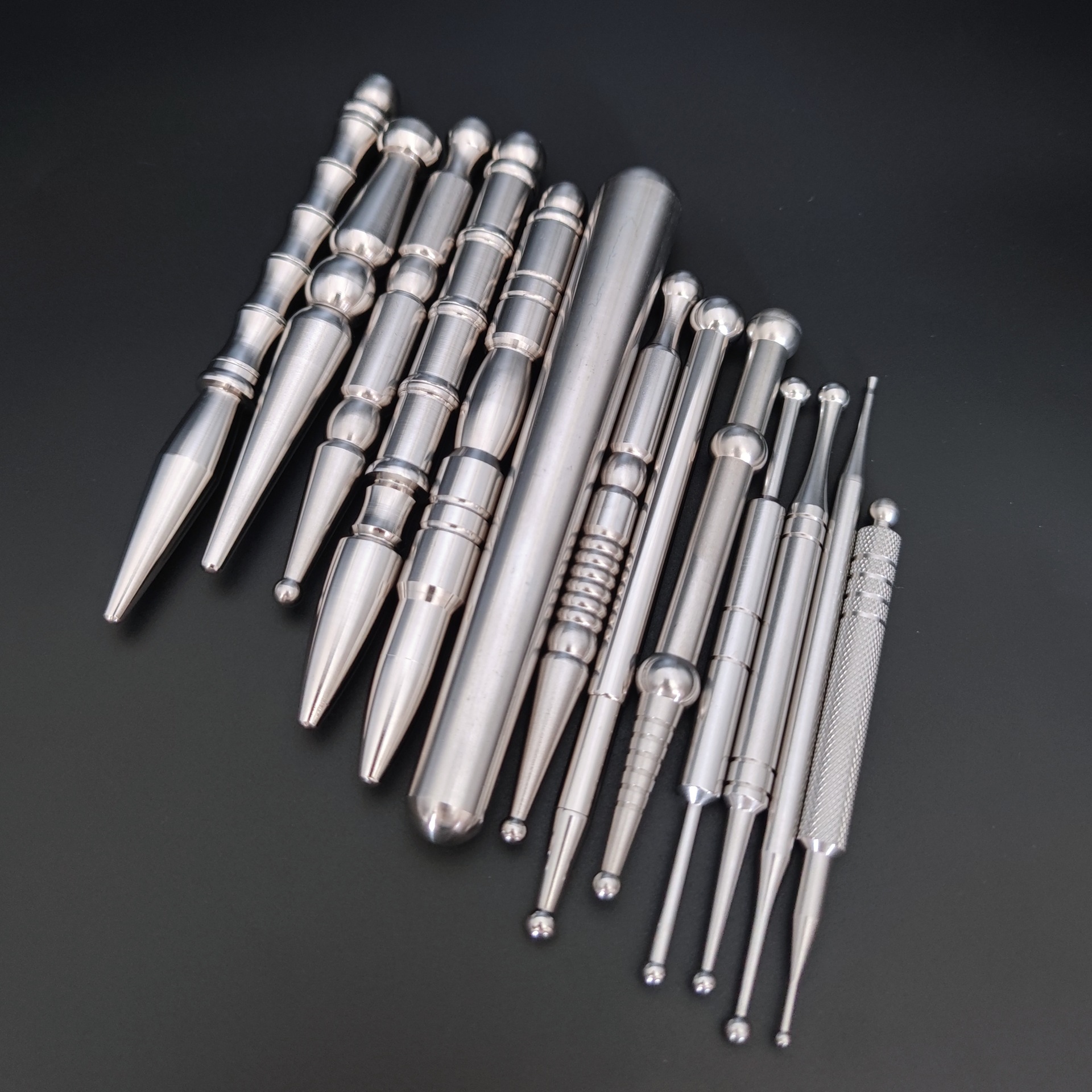 不锈钢面部按摩笔 全身穴位疏通拨筋棒 点穴经络棒 不锈钢按摩   棒详情4