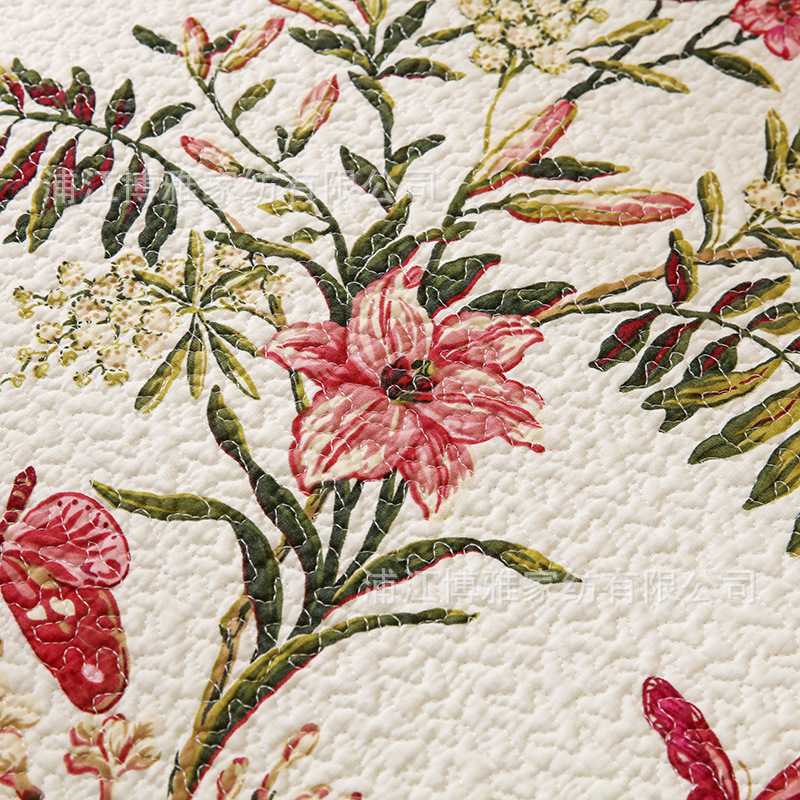 New floral and fresh pure cotton bed cover three-piece set, soft and skin-friendly, all-season quilted quilt, washable quilt wholesale pic 12