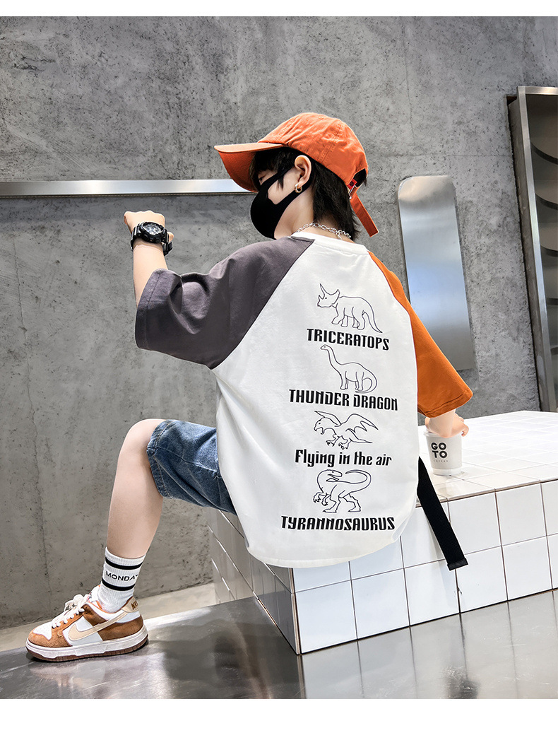 大男童夏装短袖t恤夏季薄款全棉2024新款儿童夏季半袖体恤帅气潮详情7