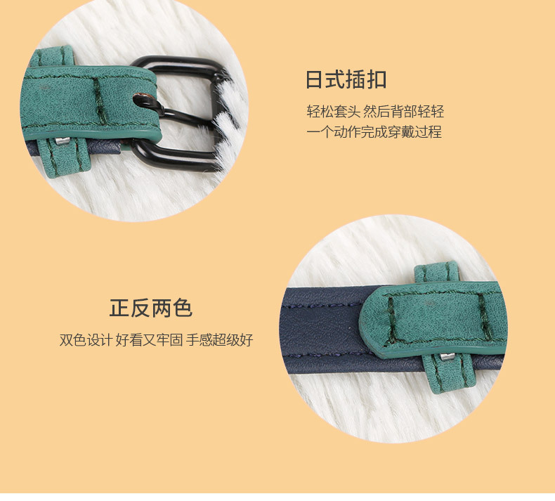 Cross-border hot-selling pet collars, dog PU collars, medium and large-sized dog neck covers, and leash collars are available for wholesale in stock pic 12