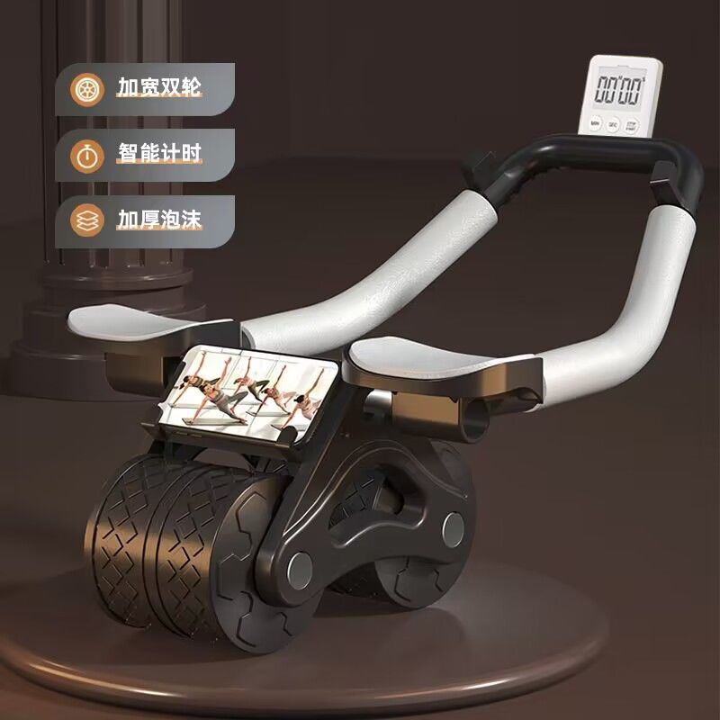 自动回弹健腹轮运动练腹肌神器收腹卷腹男女家用肘撑滚轮健身器材详情18