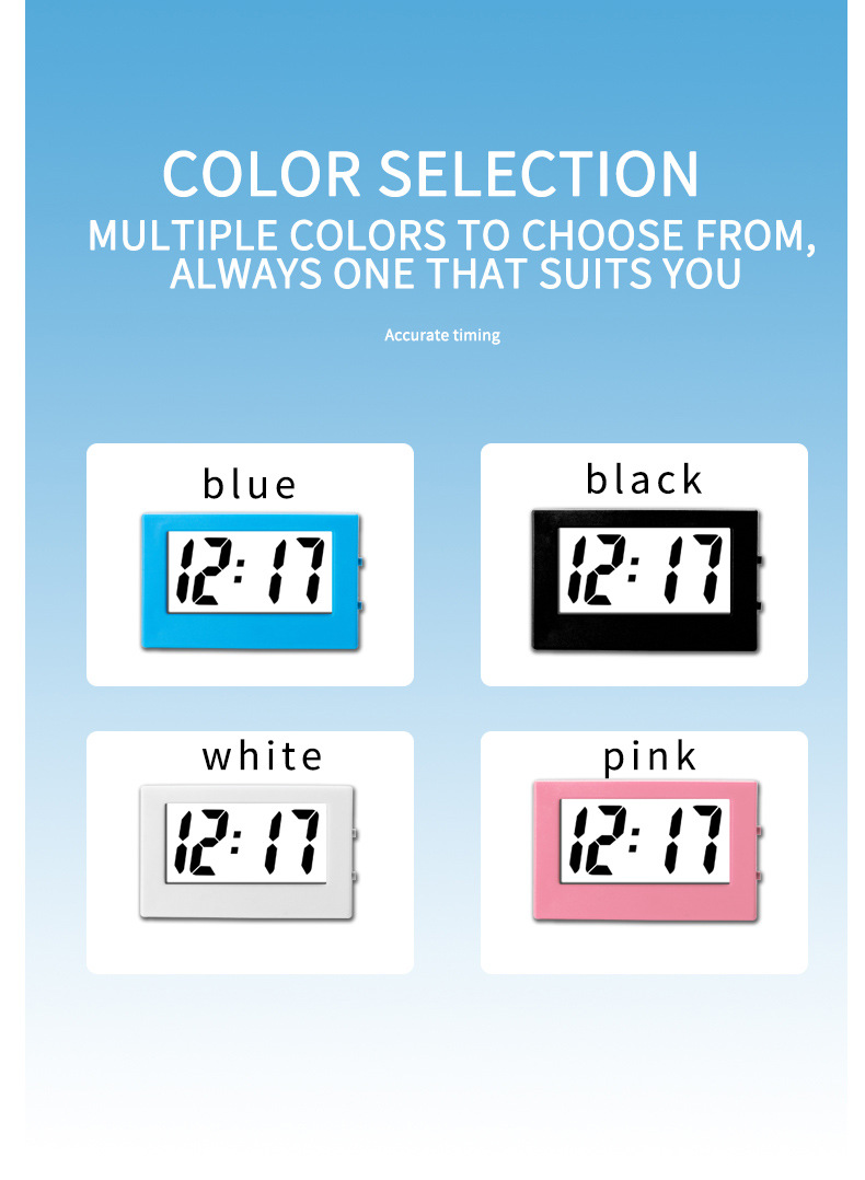 迷你立式三角钟 办公室书桌学习静音简约电子考试创意计时器学生详情7