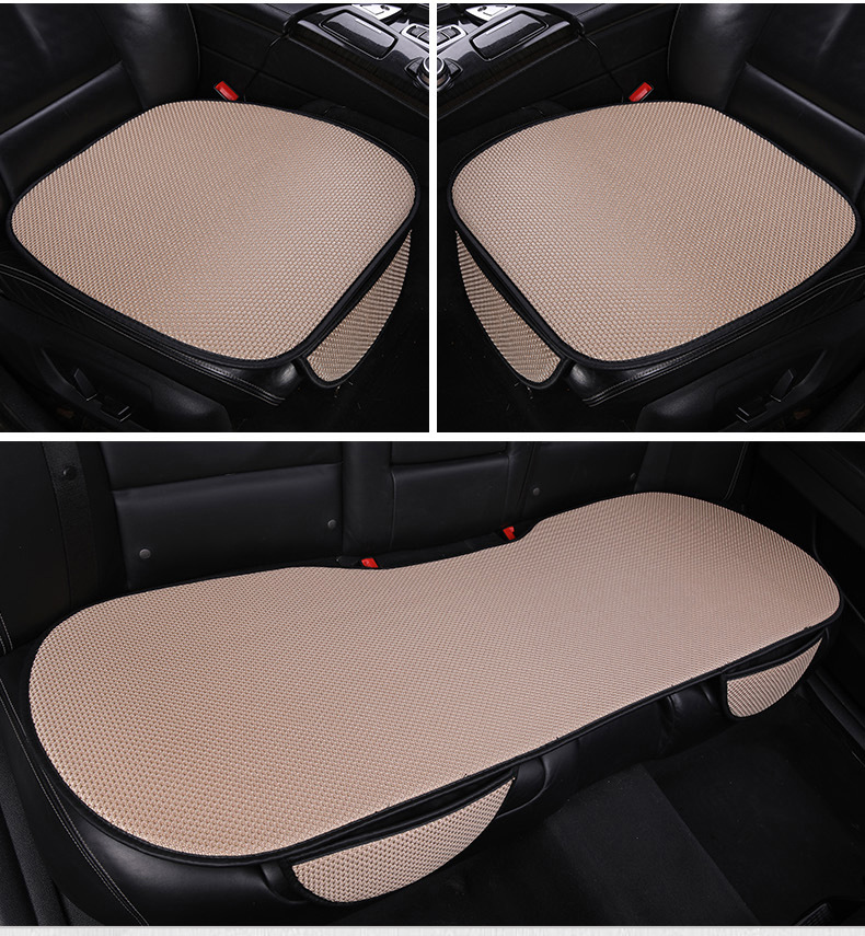 Car ice silk seat cushion, summer cooling pad, non-binding, anti-slip, breathable, backless seat cushion three-piece set, thickened cooling pad pic 27