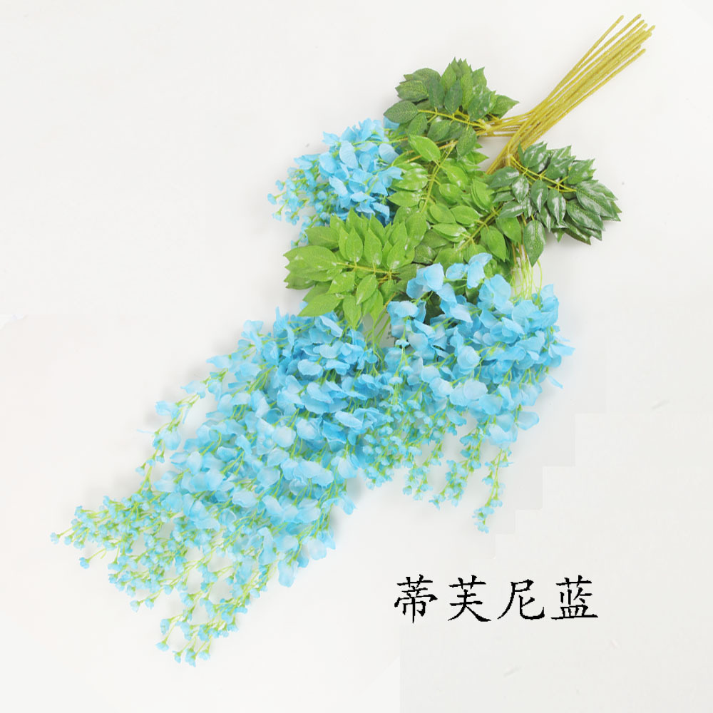 110CM simulated wisteria flower, simulated bean flower branch, bean flower strip, simulated wisteria hanging, simulated bean flower branch, wisteria strip pic 5