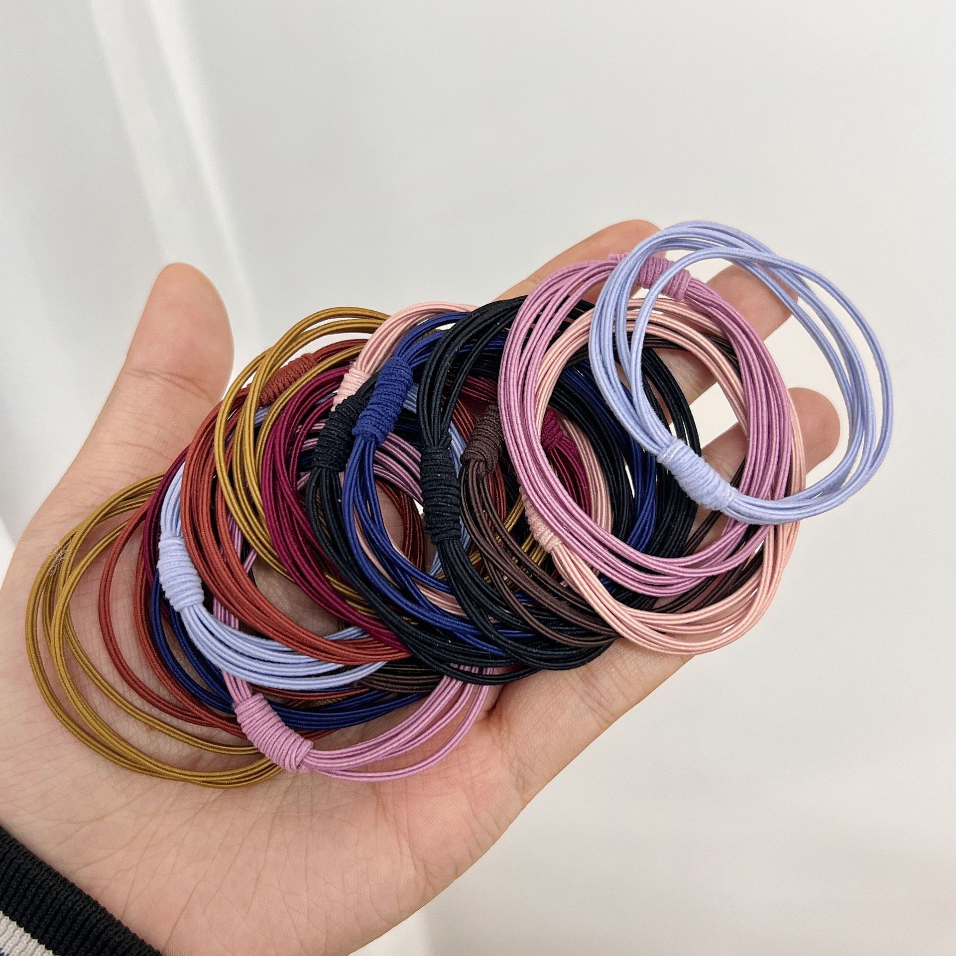 Korean version hair tie, popular online, high-elasticity adult hair tie, multi-strand hair band, basic, versatile, simple hair accessory, leather band pic 40