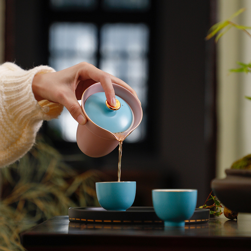 Jingdezhen Ceramic Tableware gift Box set: Japanese-style simple household bowls, plates, chopsticks, instant noodle bowls, soup bowls, ceramic bowls pic 1