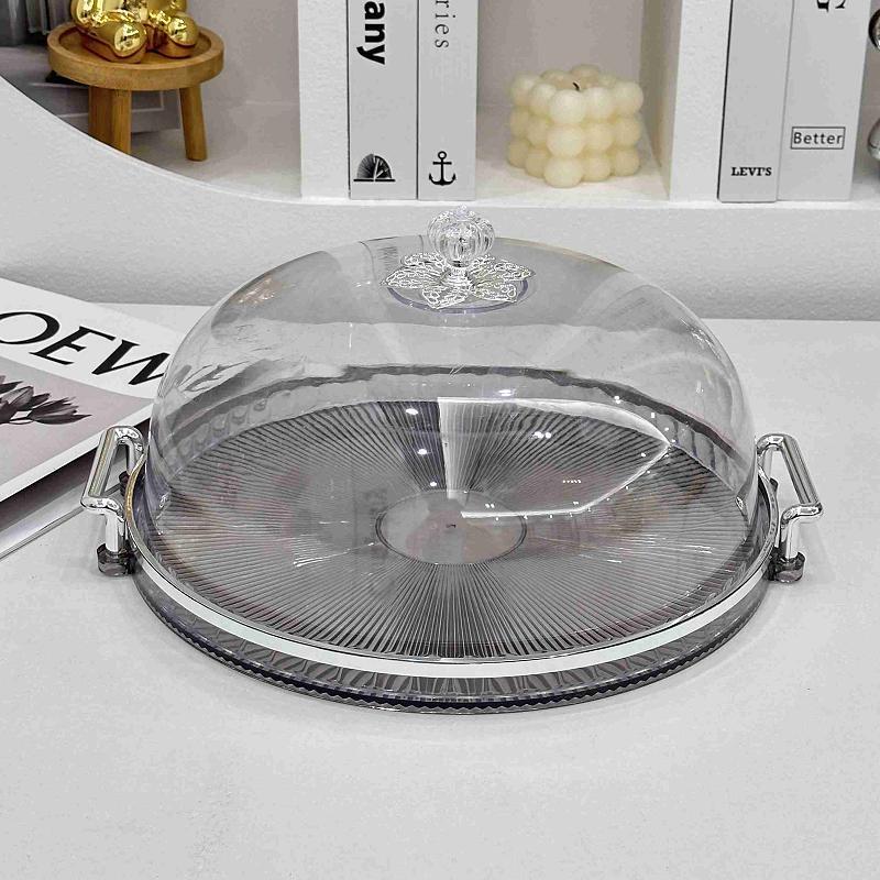 35蛋糕托盘家面包水果试吃盘带盖子透明塑料罩甜品盘蛋糕展示托盘详情7