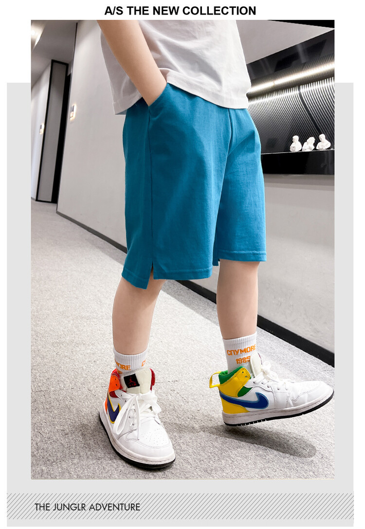 The 2022 new summer loose and stylish cotton capri shorts for boys are a trend of casual summer pants for middle-aged children pic 120