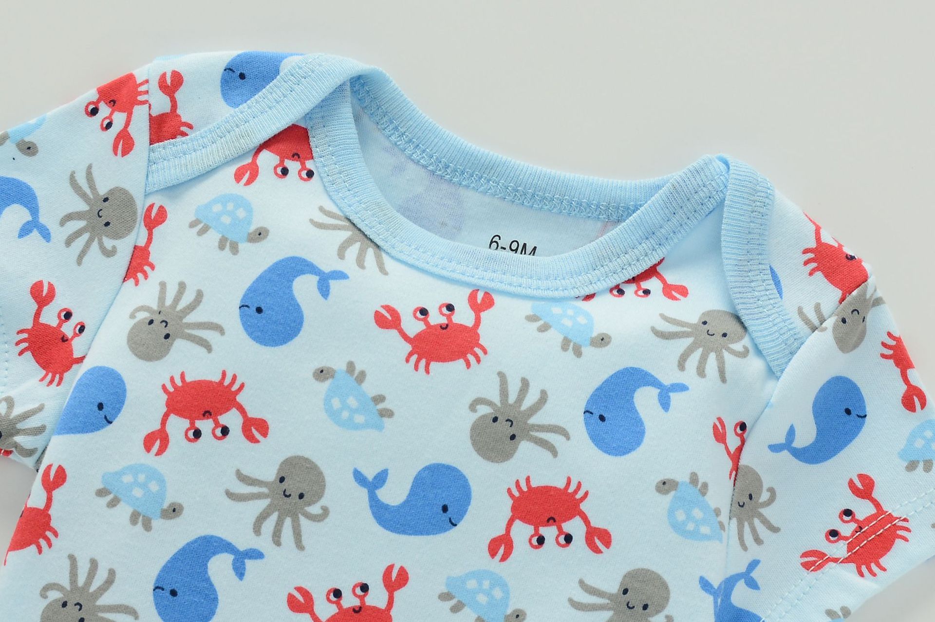Summer 2021 new long-sleeved and short-sleeved crawling suits for infants and children aged 0-1, cartoon crawling suits, foreign trade miscellaneous styles, long-sleeved and short-sleeved crawling suits pic 8