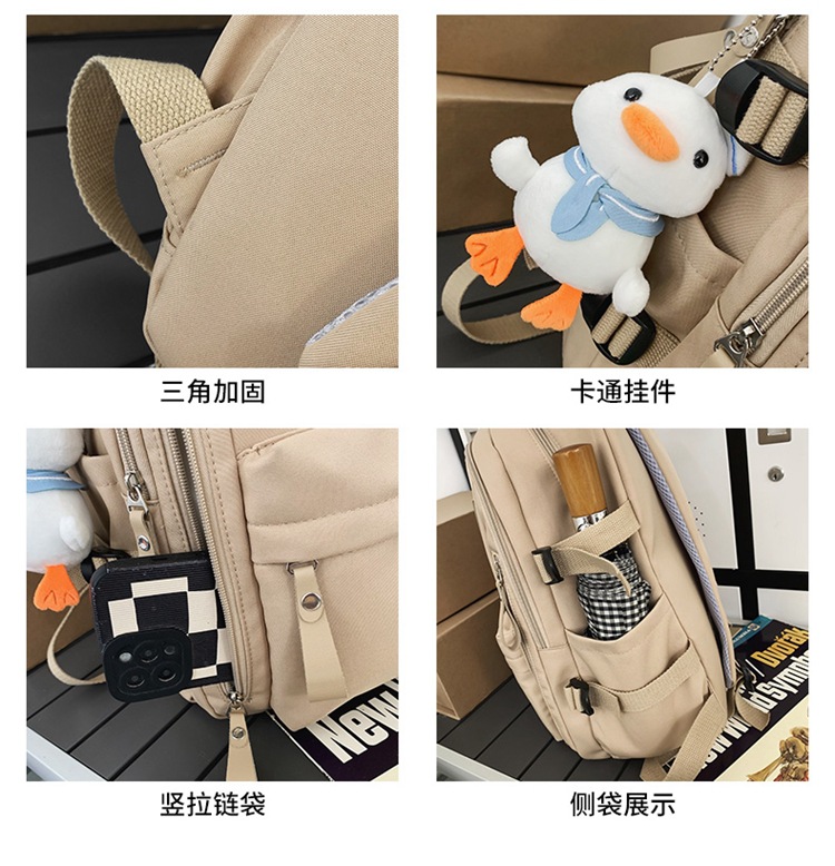 2023 fashionable student backpack, Japanese style Instagram simple Korean version backpack for junior high school, senior high school and college students pic 34