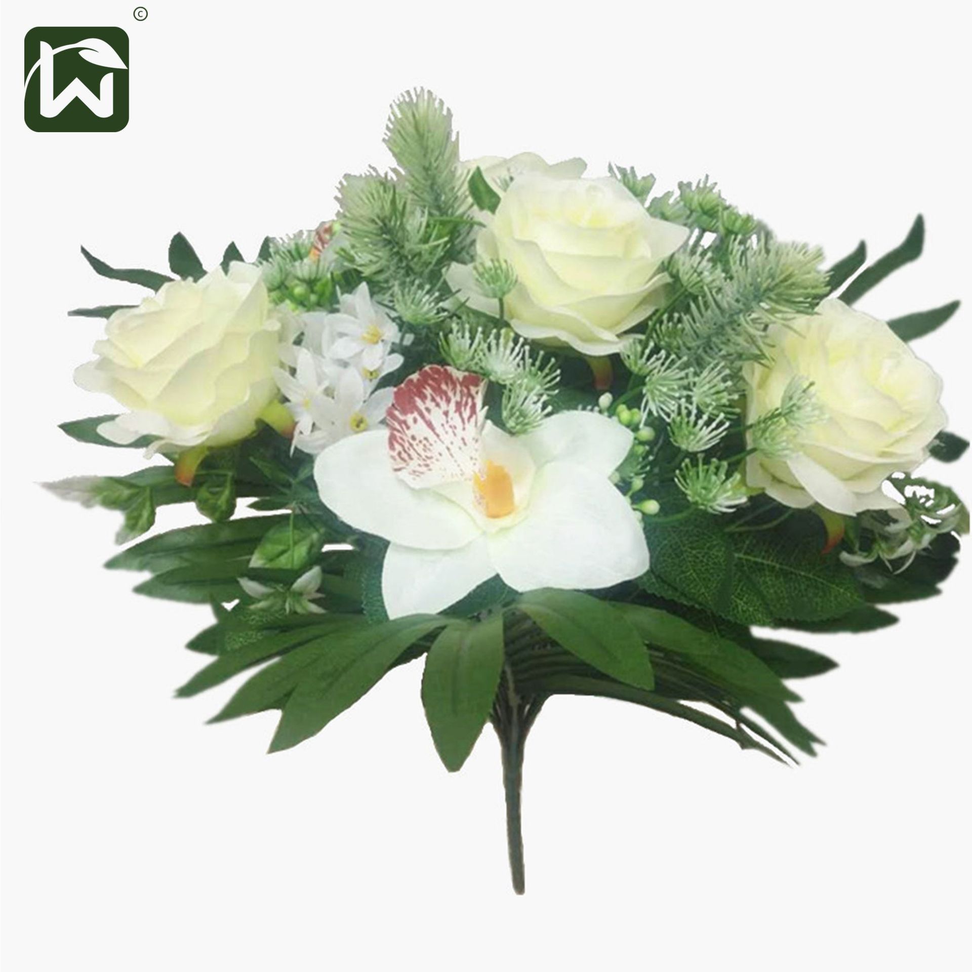 High-end light luxury artificial flower bouquet, bride holding rose artificial flowers, hotel home living room classical photography decoration pic 8