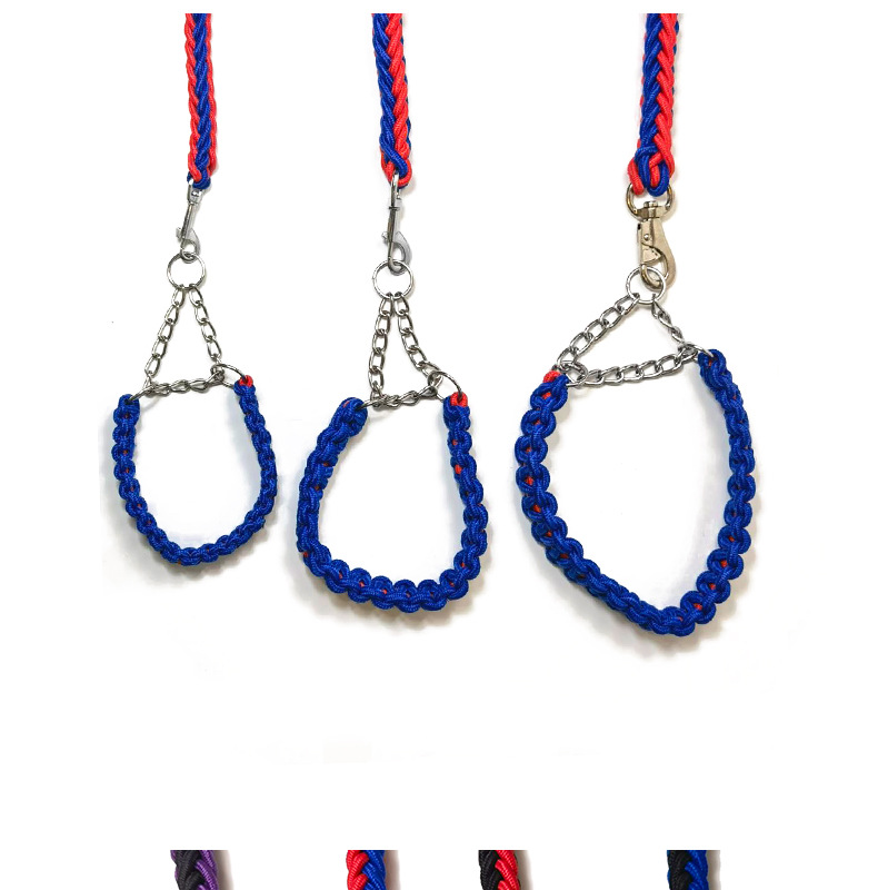 Venta directa de fábrica ocho cuerdas de tracción de mascotas para perros collar trenzado a prueba de explosiones correa de tracción de nylon cuerda de perro al por mayor pic 23
