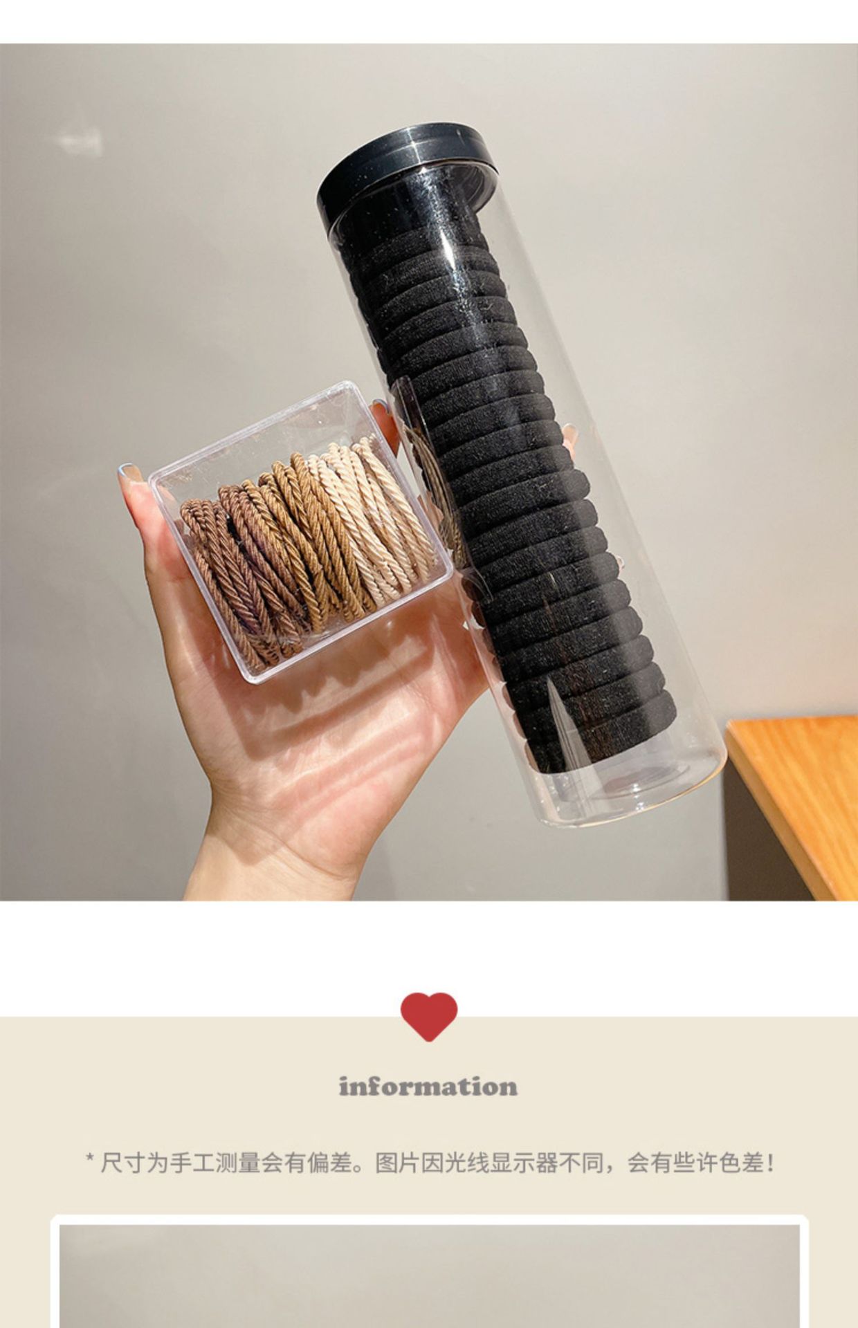 Simple and elegant black hair tie for women, high elasticity and durability, high ponytail headwear, hair tie and hair band wholesale pic 24