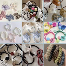 Korean-style large intestine hair band for women, high-end look, high appearance level, ins school style hair band, sweet style, fashionable rubber band hair accessory pic 13