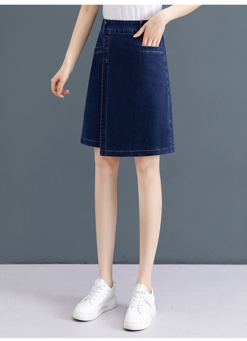 女士裙裤女新款夏一体夏高腰夏季女薄款a字短裤开叉牛仔裙女详情18