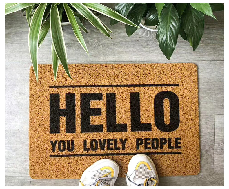 仿椰棕入户门垫圣诞玄关门口进门丝圈脚垫防滑入门万圣节pvc地垫详情8