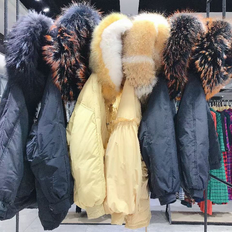 Trece líneas corte marca gran cuello peludo abajo chaqueta mujer wholesale inman marca outlet outlet mujer invierno 2022 pic 13