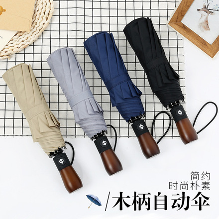 创意全自动雨伞黑胶遮阳伞三折太阳伞晴雨伞定制logo雨伞广告伞详情36